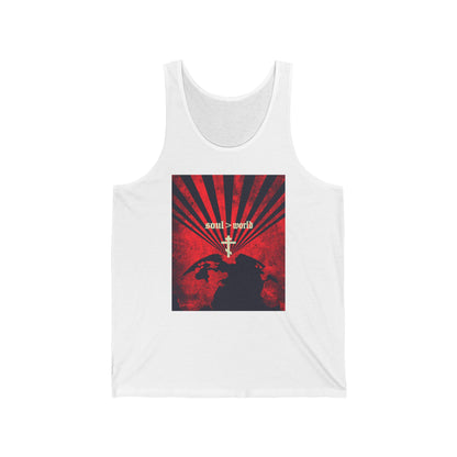 What Shall it Profit a Man | Matthew 16:26 | Soul Is Greater Than World | Red Earth White Cross | Orthodox Christian Jersey Tank Top