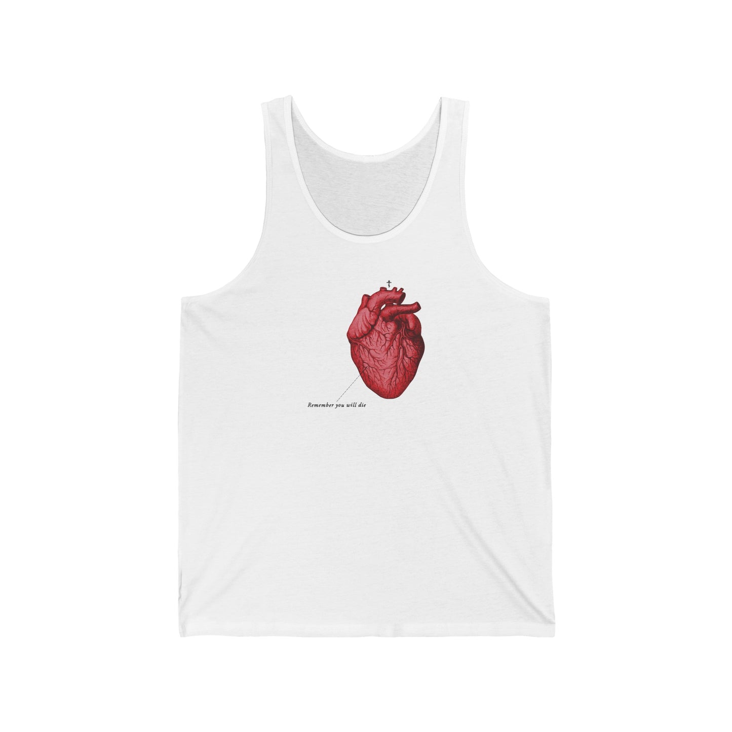 Remember You Will Die Heart Design No. 1 | Orthodox Christian Jersey Tank Top / Sleeveless Shirt