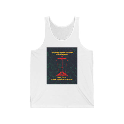 The Hidden and Secret Things of Thy Wisdom (Golgotha Cross) No. 1 | Orthodox Christian Jersey Tank Top / Sleeveless Shirt