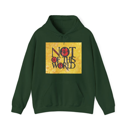 My Kingdom is Not of This World (John 18:36) | Bold Red, Yellow & Black Textured Design with Icon Motifs | Orthodox Christian Hoodie