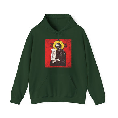 Prophet Ezekiel IconoGraphic | Textured, High Contrast Bright Red and Yellow Design | Old Testament | Orthodox Christian Hoodie