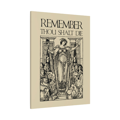 Remember You Will Die Shakespearean Design | Memento Mori | Classic Woodcut Illustration Aesthetic | Christian Wall Art