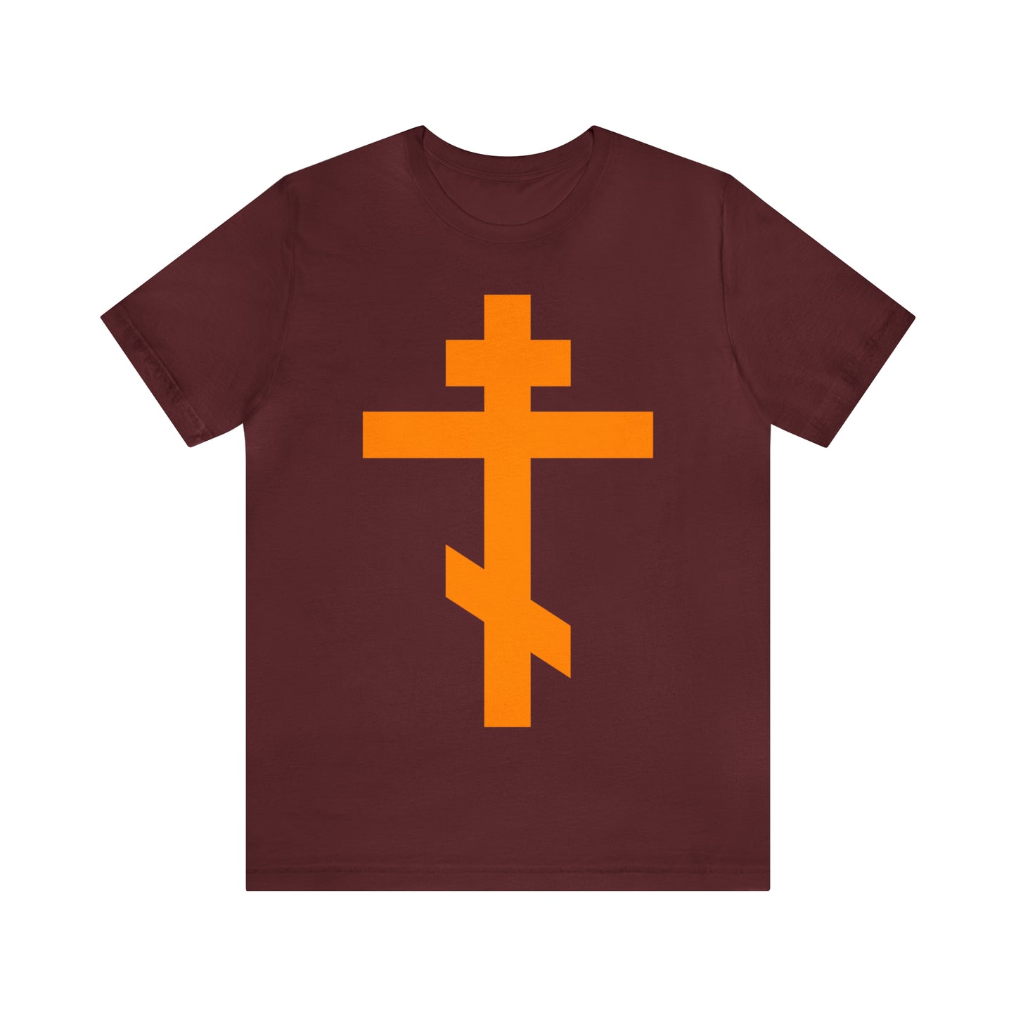 Simple Orthodox Cross (Orange) No. 1 | Orthodox Christian T-Shirt