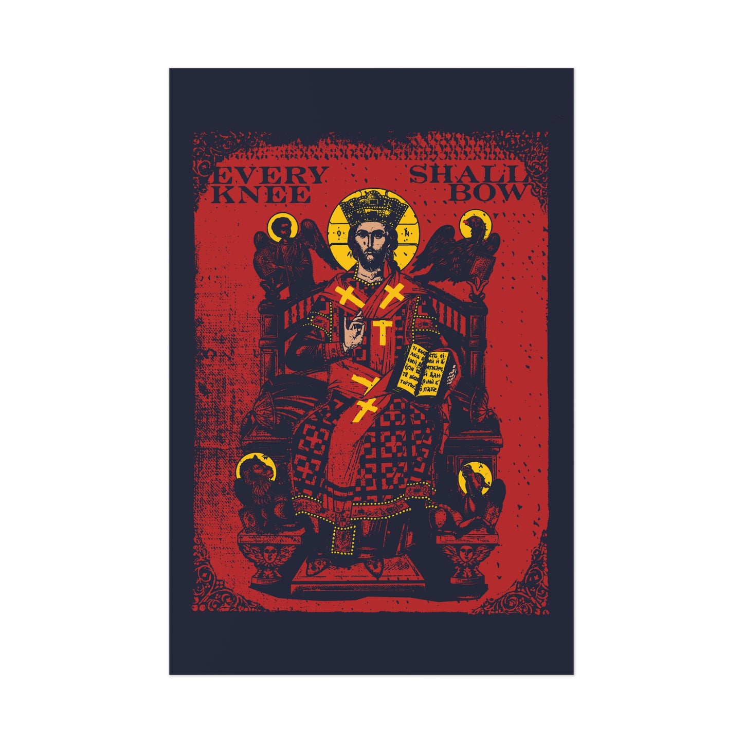 Every Knee Shall Bow (Jesus Christ IkonoGraphic) No. 1 | Orthodox Christian Art Poster