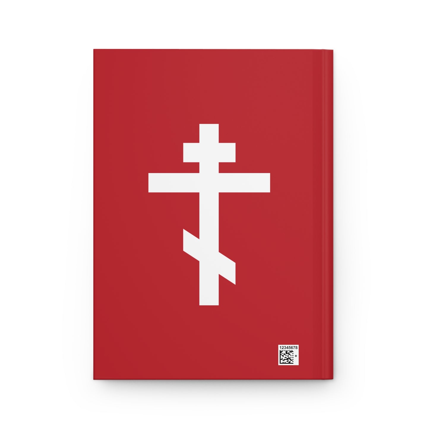 White Orthodox Cross on Red Background | Rejoice! O life-giving Cross, the fair Paradise of the Church | Christian Hardcover Journal