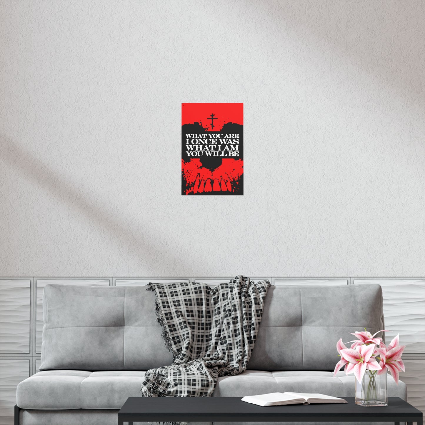 What You Are, I Once Was. What I Am, You Will Be | Memento Mori | Red Skull Remembrance of Death | Orthodox Christian Art Poster