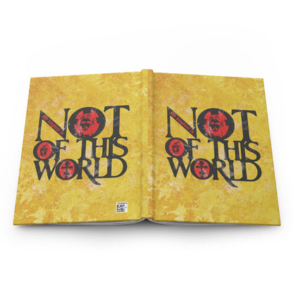 My Kingdom is Not of This World (John 18:36) | Bold Red, Yellow & Black Textured Design with Icon Motifs | Orthodox Christian Hardcover Journal