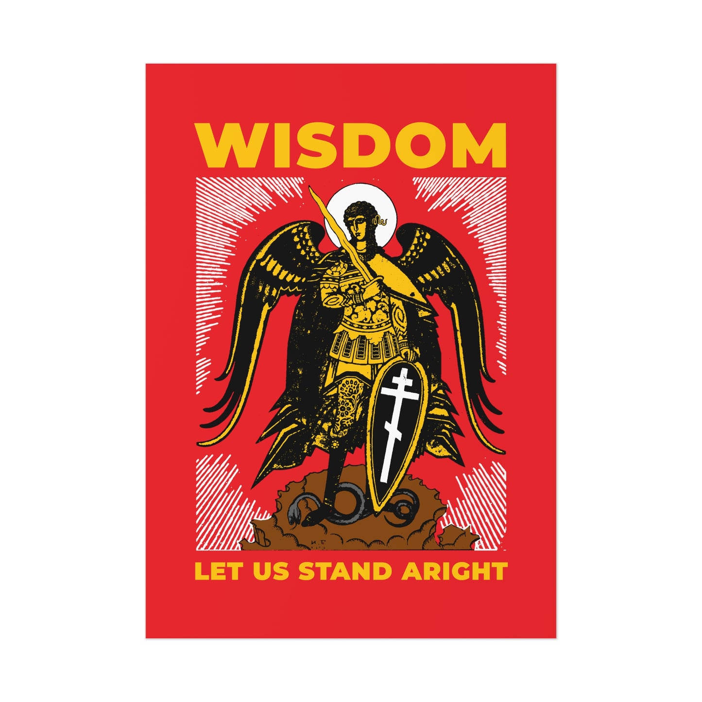 Wisdom: Let Us Stand Aright (Archangel Michael) No.1 | Orthodox Christian Art Poster