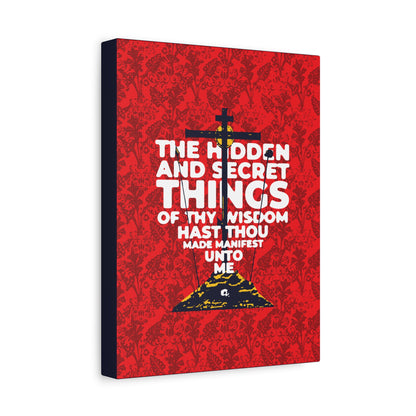 The Hidden and Secret Things of Thy Wisdom (Psalm 50/51) | Golgotha Cross | Skull of Adam | Orthodox Christian Canvas Art