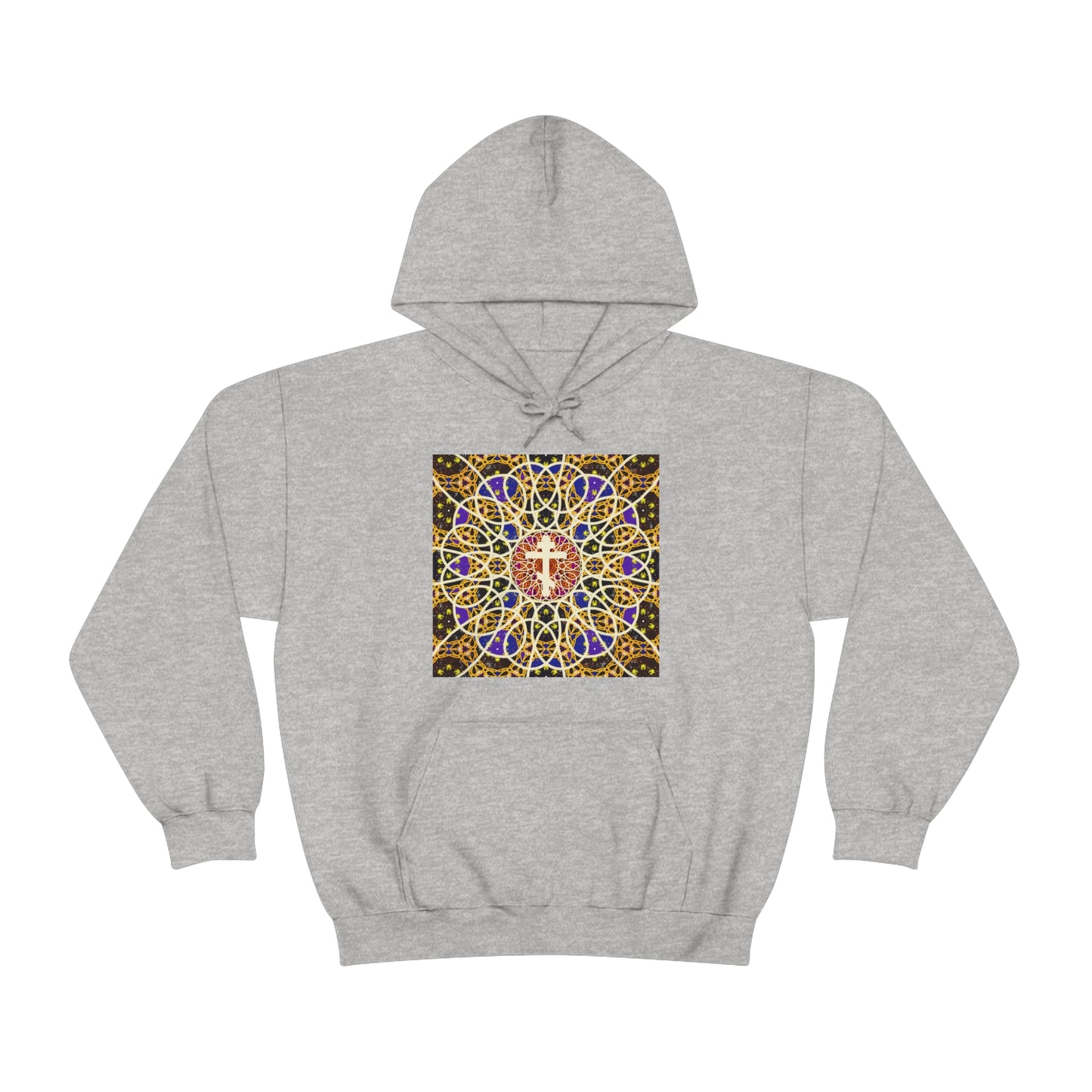 Art Cross: Rose Window No. 1 | Orthodox Christian Hoodie / Hooded Sweatshirt