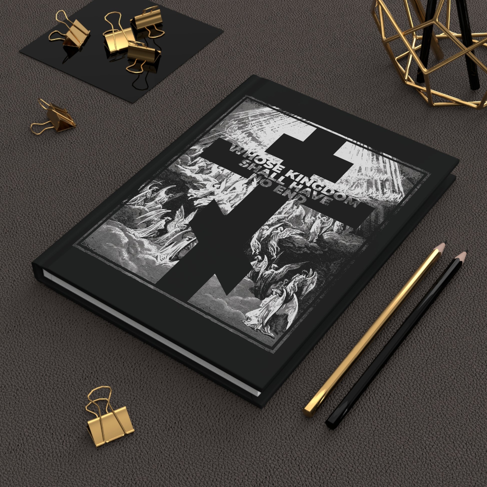 The "Whose Kingdom Shall Have No End" Orthodox blank journal, featuring a dramatic Gustave Dore etching and bold cross, is ideal for reflecting on the Nicene Creed and Revelation—perfect alongside your essential stationery.