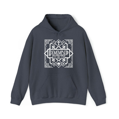 Remember You Will Die Art Deco Design No. 1 | Orthodox Christian Hoodie / Hooded Sweatshirt