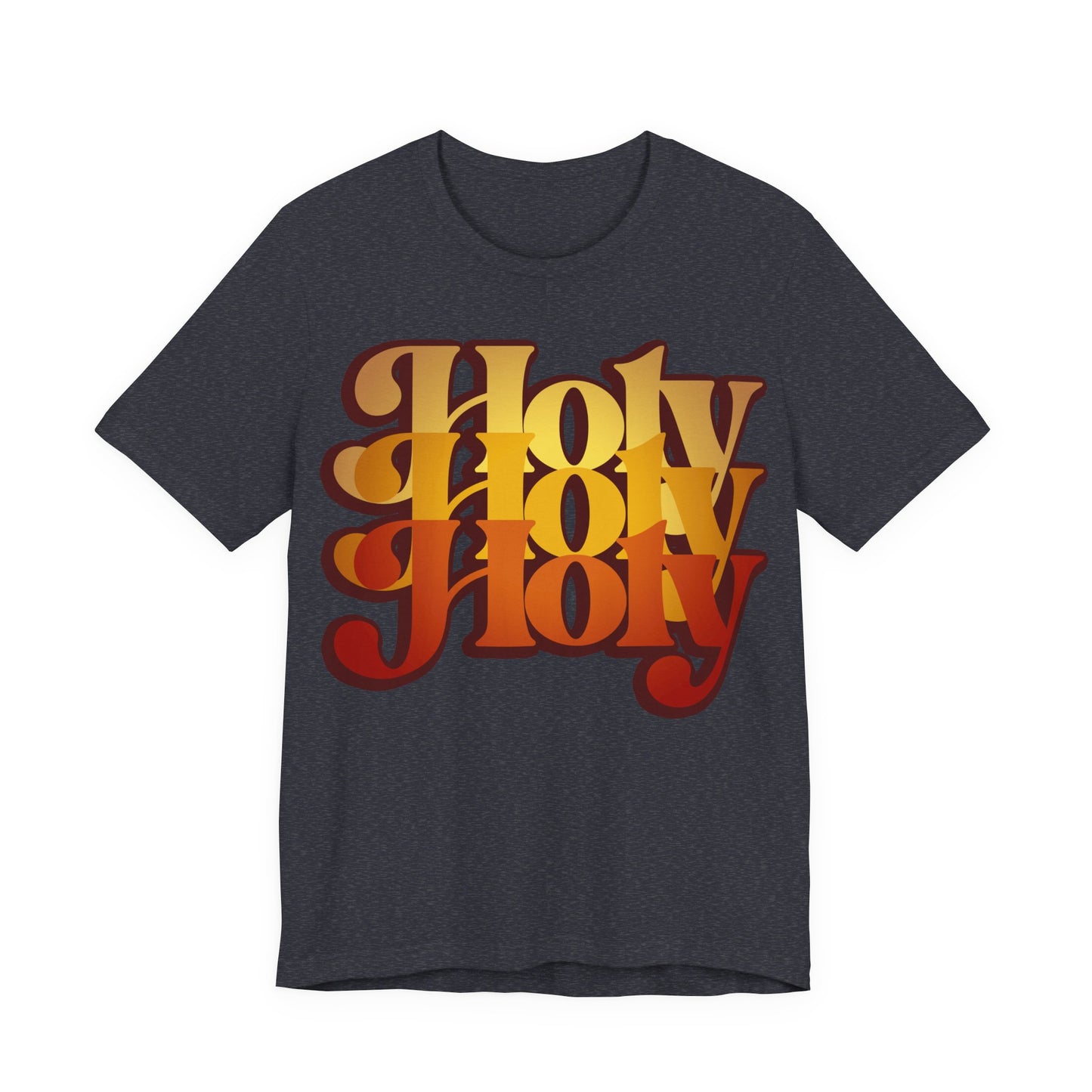 Holy Holy Holy Trisagion Liturgical Prayer 70s Style Orthodox T-Shirt | Orthodox Christian Cotton Unisex T-Shirt