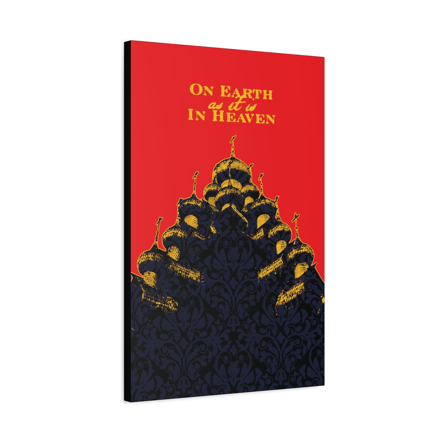 The Church: On Earth As It Is In Heaven | Lord's Prayer | Ancient Russian Wooden Church Design | Orthodox Christian Canvas Art