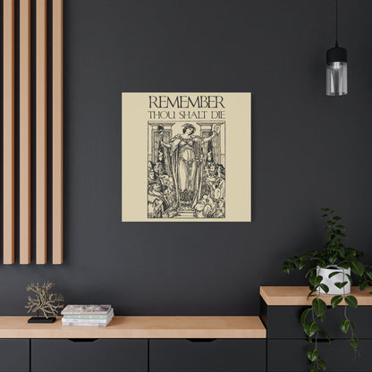 Remember You Will Die Shakespearean Design | Memento Mori | Classic Woodcut Illustration Aesthetic | Christian Wall Art