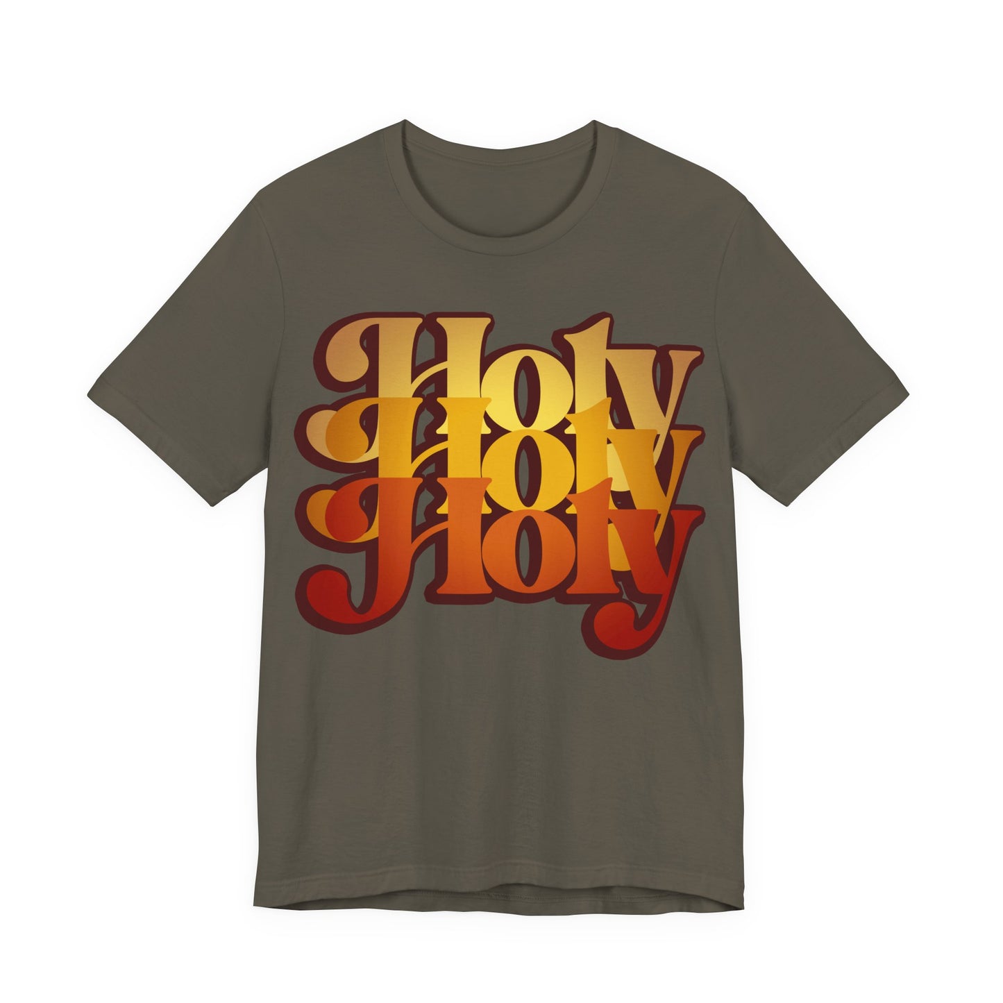 Holy Holy Holy Trisagion Liturgical Prayer 70s Style Orthodox T-Shirt | Orthodox Christian Cotton Unisex T-Shirt