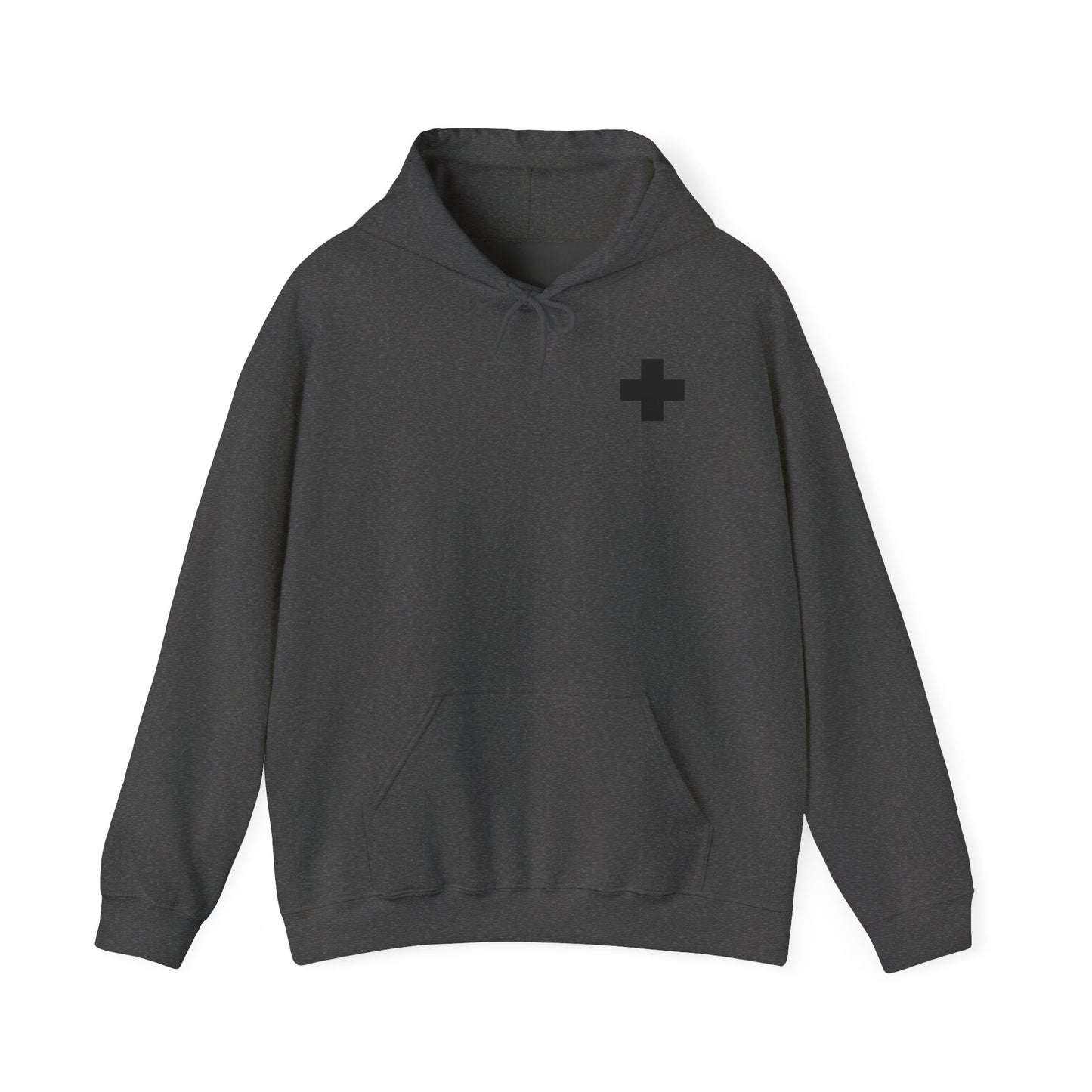 St George Slaying the Dragon | Cross on Front Left Breast | Death to the Passions | Ascetic Orthodox Christianity | Double-Sided Unisex Hoodie