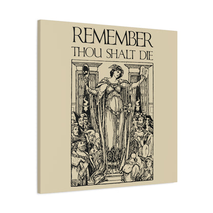 Remember You Will Die Shakespearean Design | Memento Mori | Classic Woodcut Illustration Aesthetic | Christian Wall Art