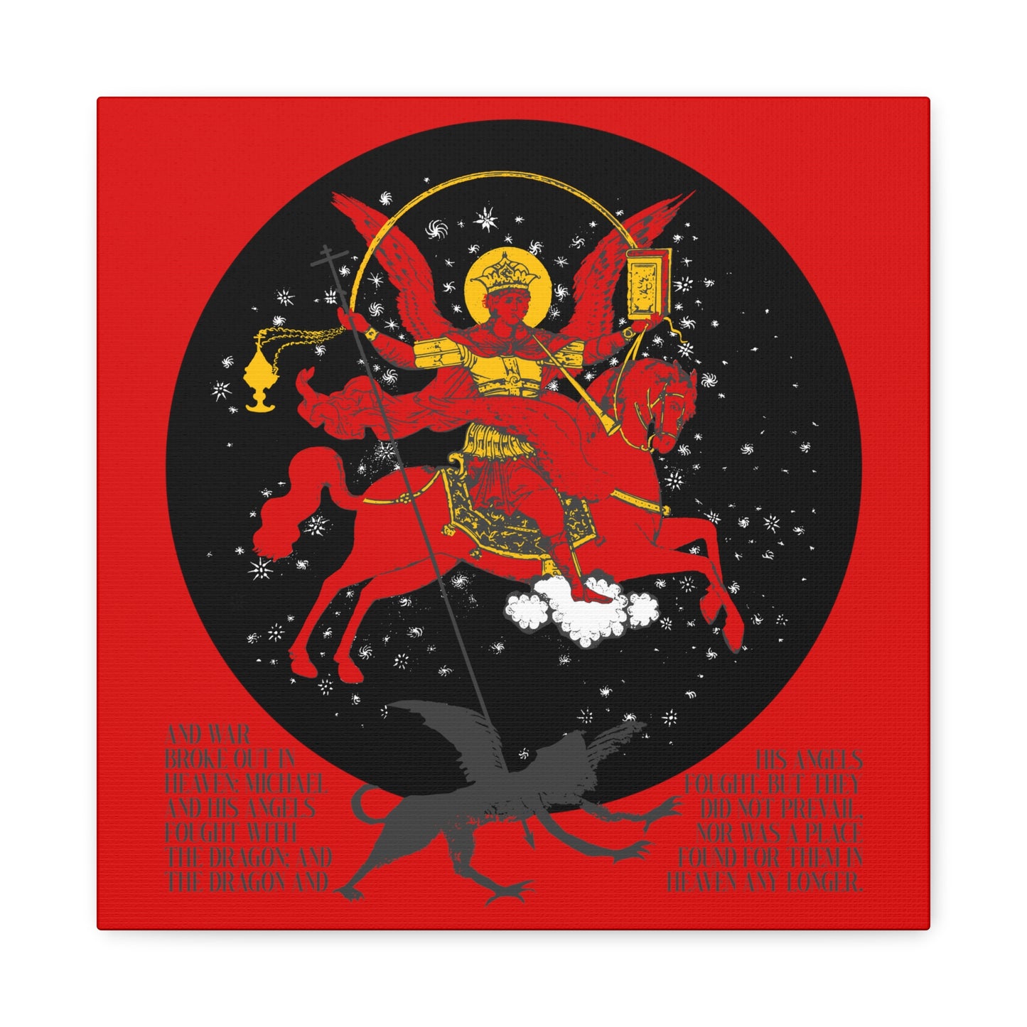 Archangel Michael of the Apocalypse No. 1 | Canvas Icono-Graphic | Orthodox Christian Art