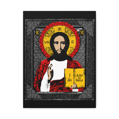 Christ Pantocrator IconoGraphic No. 1 (Alpha and Omega) | Orthodox Christian Canvas Art