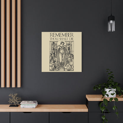 Remember You Will Die Shakespearean Design | Memento Mori | Classic Woodcut Illustration Aesthetic | Christian Wall Art