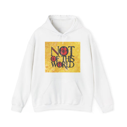 My Kingdom is Not of This World (John 18:36) | Bold Red, Yellow & Black Textured Design with Icon Motifs | Orthodox Christian Hoodie