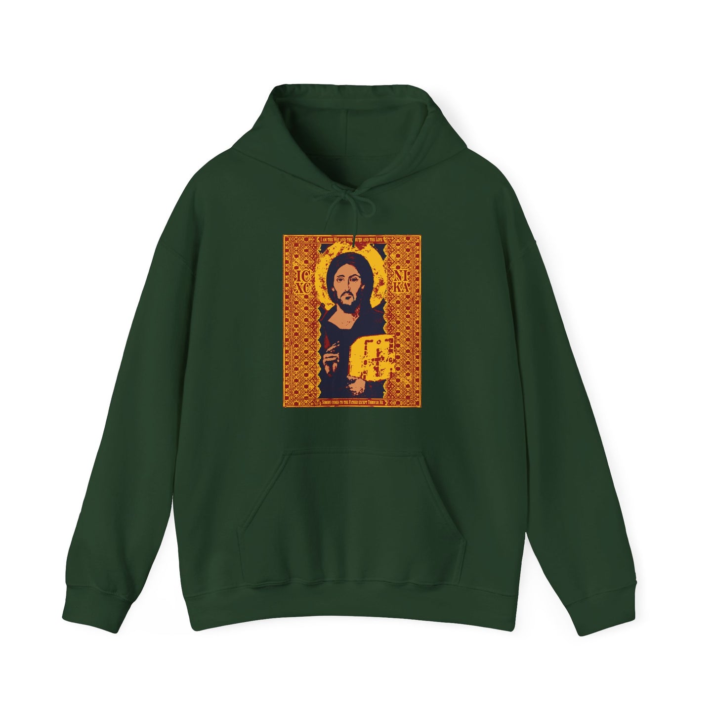 Jesus Christ Sinai Pantocrator IconoGraphic No. 1 | Orthodox Christian Hoodie