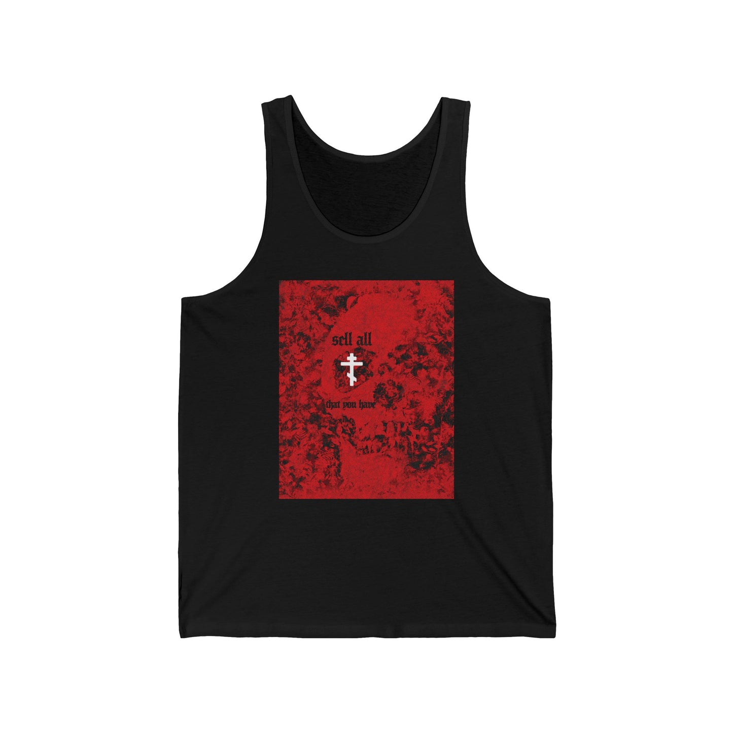 Sell All That You Have (Matthew 19:21) No. 3 | Orthodox Christian Jersey Tank Top / Sleeveless Shirt