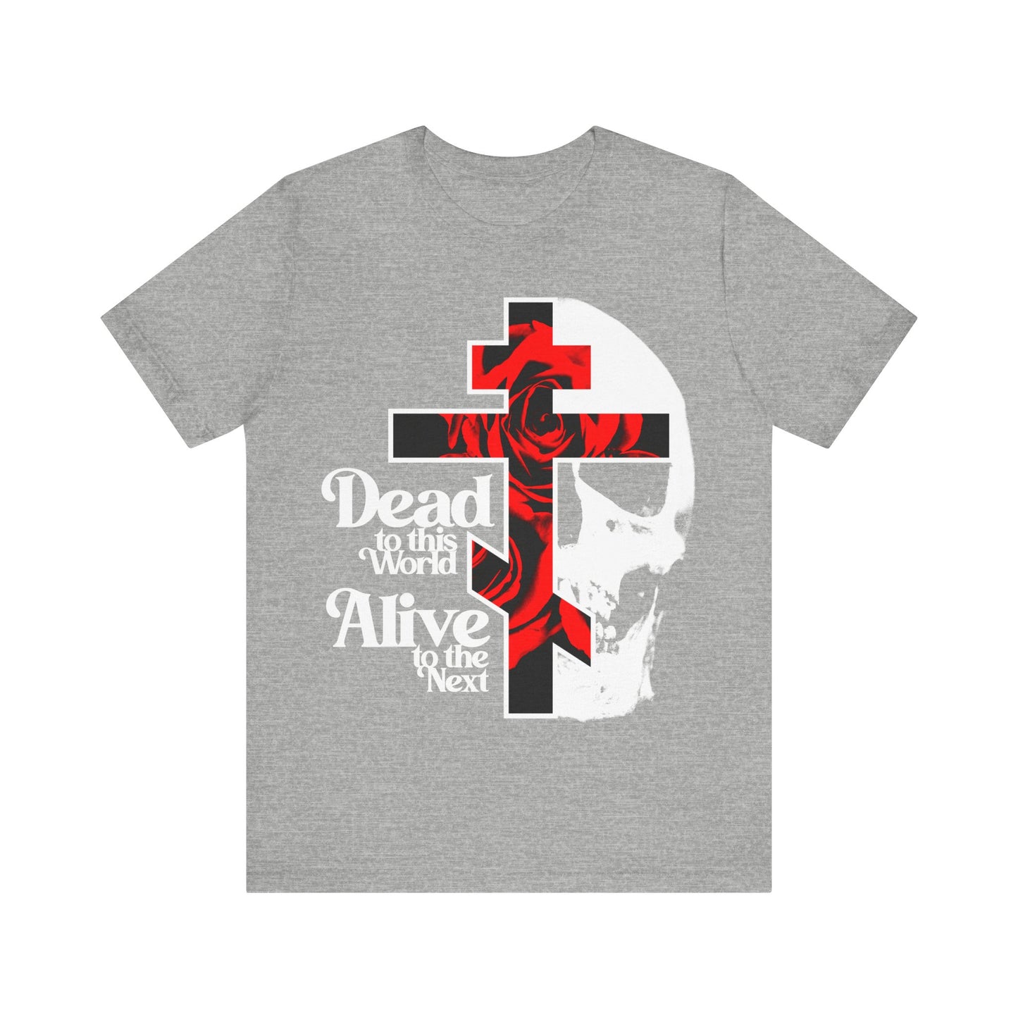 Dead to this World Alive to the Next | Goth Aesthetic Flower Cross & Skull | Bestselling Orthodox Christian T-Shirt
