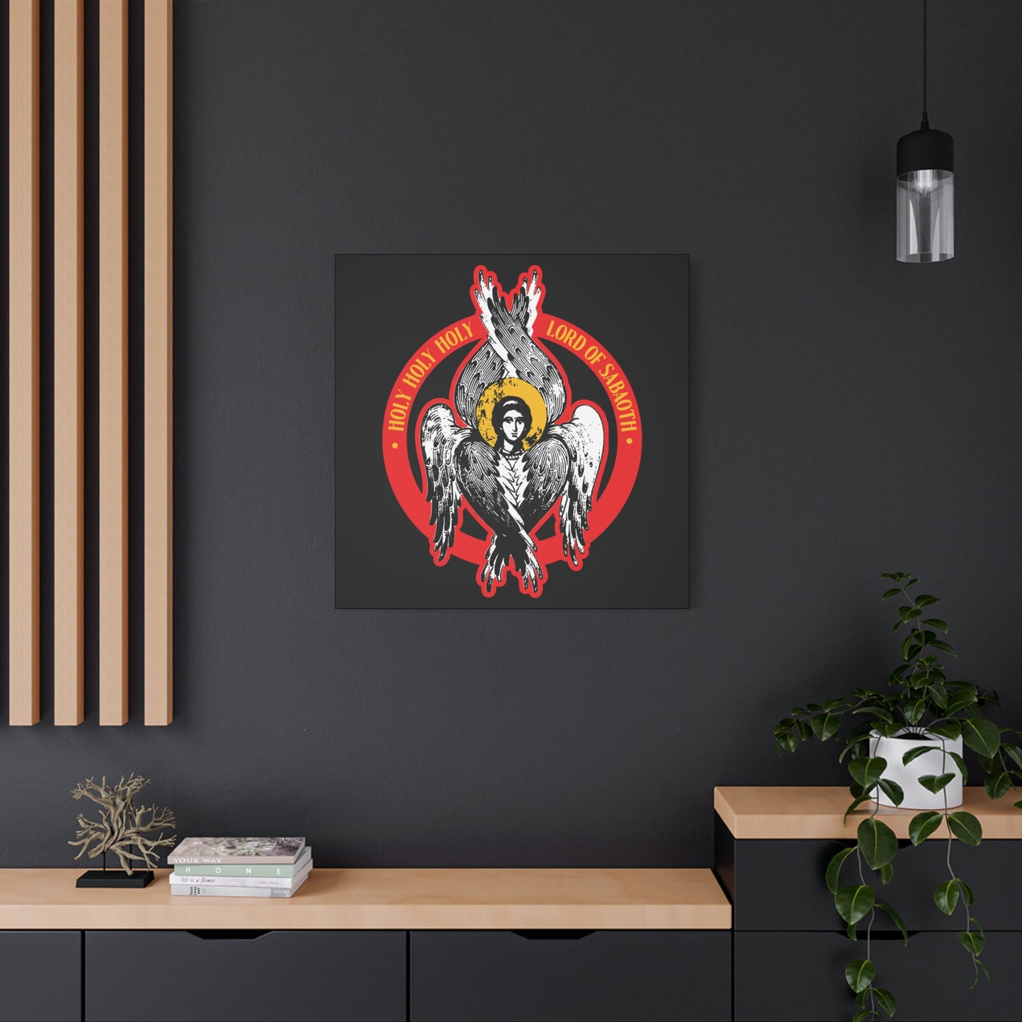 Holy Holy Holy, Lord of Sabaoth | Lord of Hosts | Unseen Realm | Isaiah 6 | Orthodox Seraphim Angel IconoGraphic | Christian Wall Art