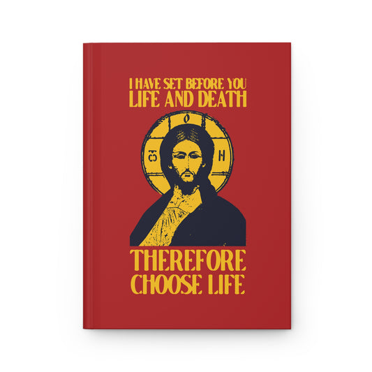 I Have Set Before You Life and Death (Deut. 30:11-20) Red Design No. 1 | Orthodox Christian Accessory | Hardcover Journal