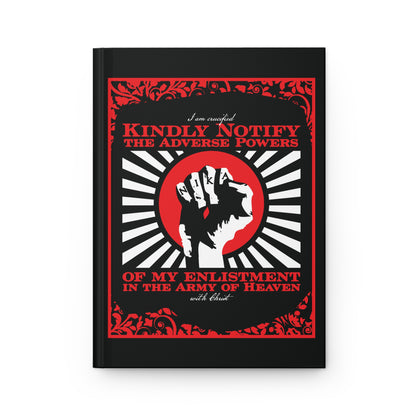Kindly Notify the Adverse Powers | I am Crucified with Christ (Gal 2:20) | NIKA Fist | Orthodox Christian Hardcover Journal
