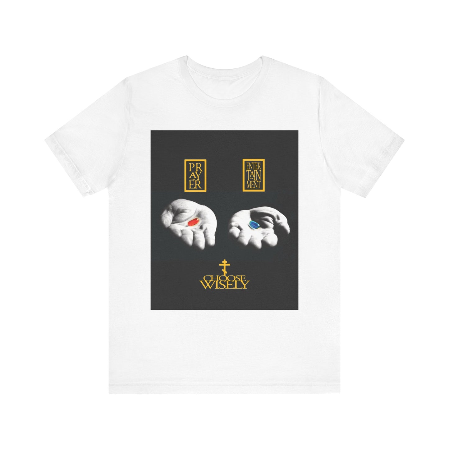 Red Pill, Blue Pill - Prayer Vs Entertainment - Choose Wisely | The Matrix | Orthodox Christian Lightweight Cotton T-Shirt