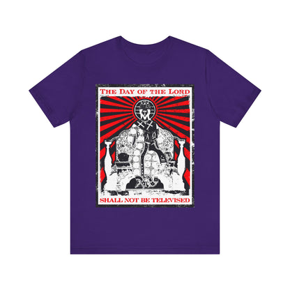 The Day of the Lord Shall Not Be Televised | Jesus Christ Enthroned Iconographic | Second Coming | Revelation | Orthodox Christian Cotton T-Shirt