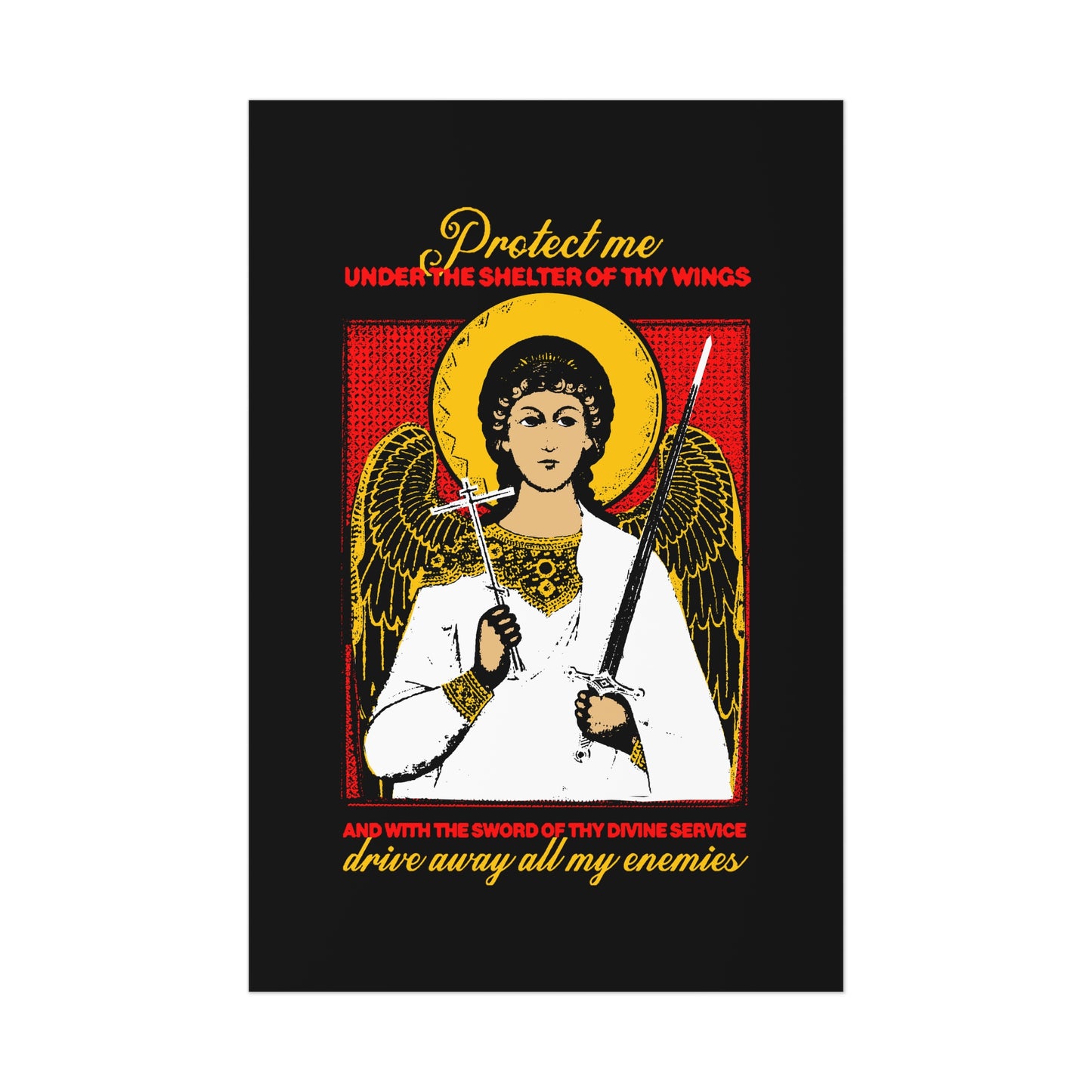 Holy Guardian Angel IconoGraphic No. 1 | Orthodox Christian Art Poster
