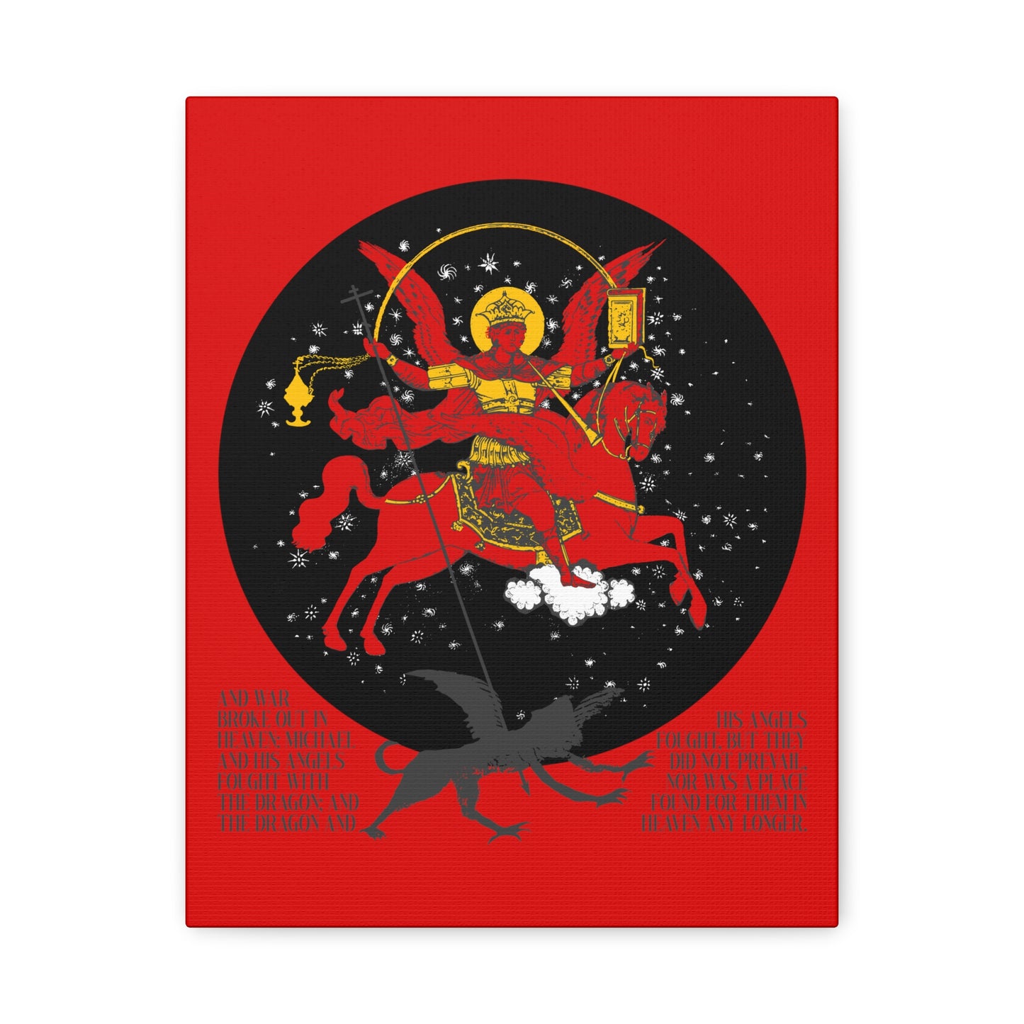 Archangel Michael of the Apocalypse No. 1 | Canvas Icono-Graphic | Orthodox Christian Art