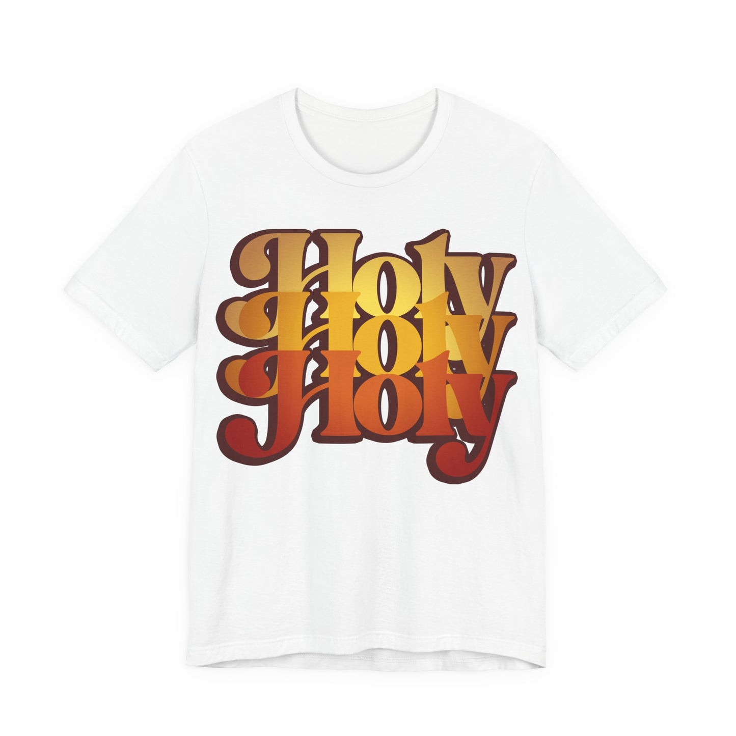 Holy Holy Holy Trisagion Liturgical Prayer 70s Style Orthodox T-Shirt | Orthodox Christian Cotton Unisex T-Shirt