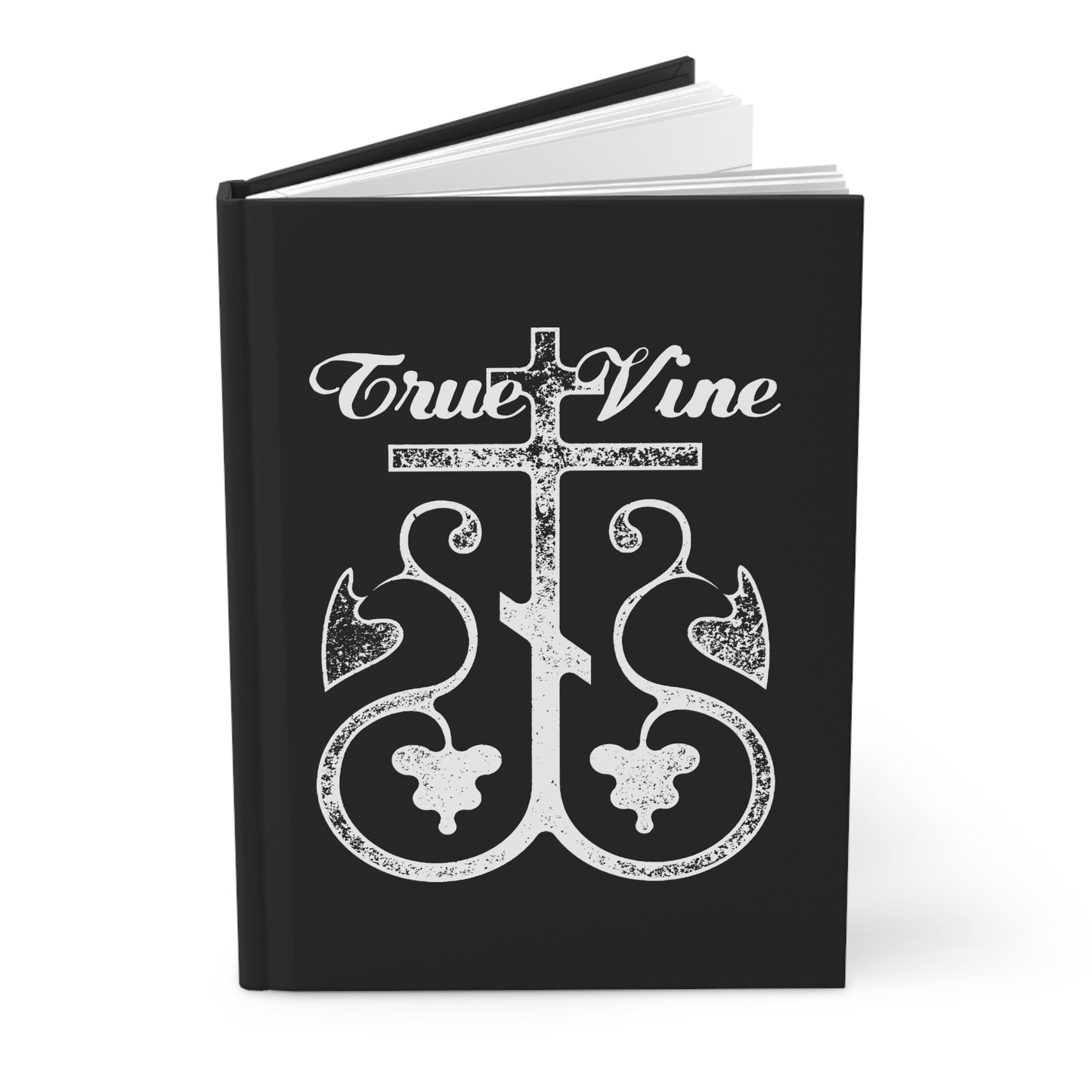 I Am the True Vine (John 15, Ezekiel 15) | Orthodox Cross with Grape Vine | Photocopy Effect | Orthodox Christian Hardcover Journal