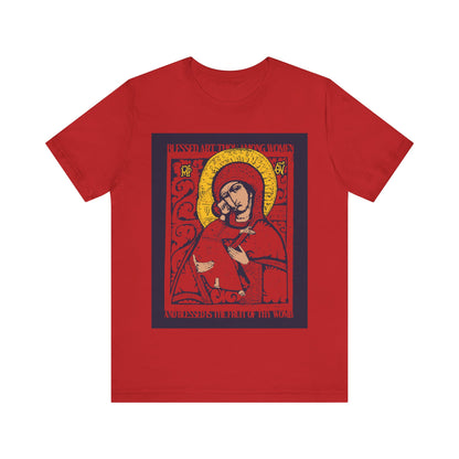 Vladimir Theotokos Icon (Blessed Art Thou Among Women) No. 1 | Orthodox Christian T-Shirt