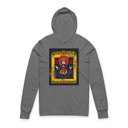 It is Truly Meet To Bless Thee Iconographic | Axion Estin Hymn to the Mother of God Theotokos | Orthodox Long Sleeve Hooded Shirt