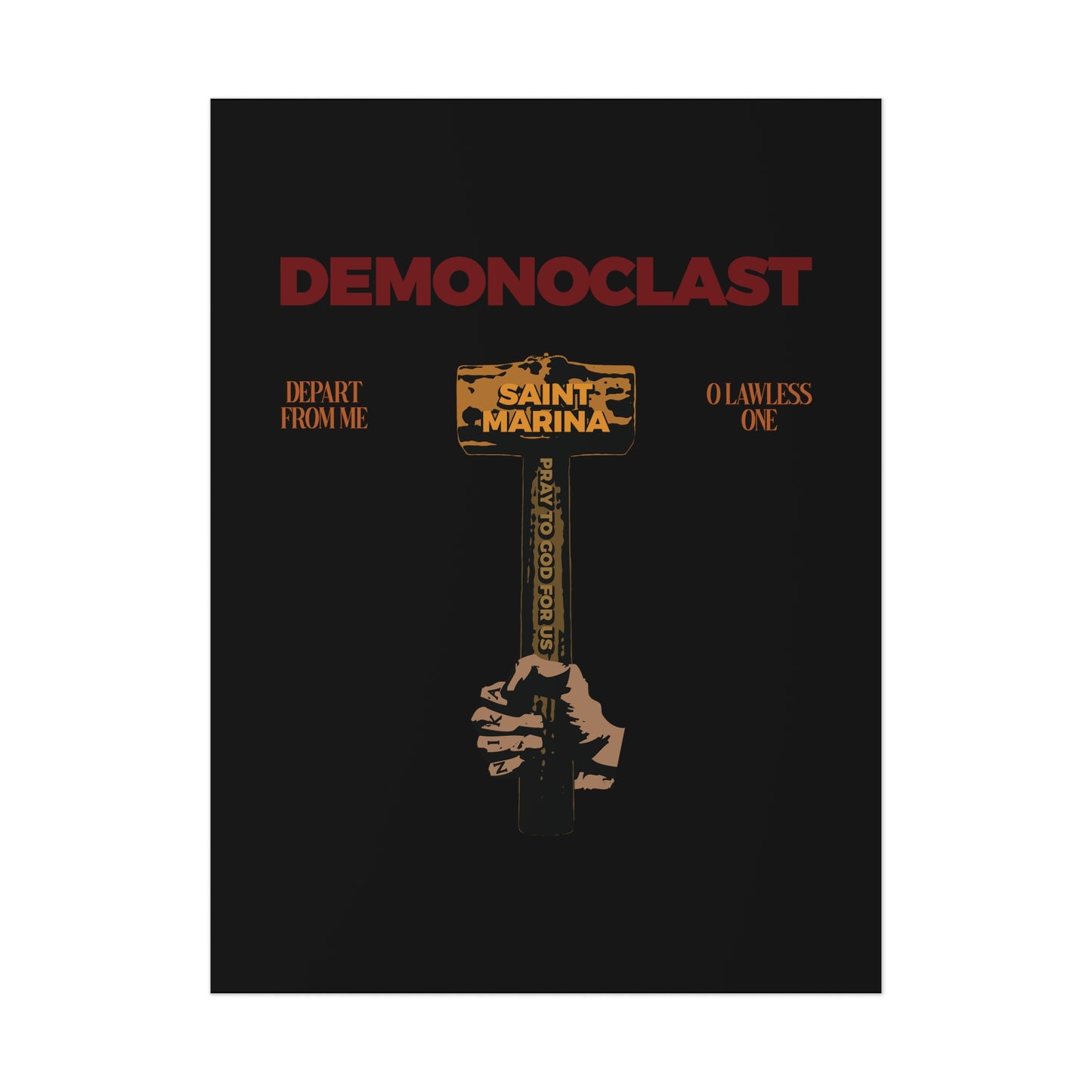 Demonoclast No. 1 (St. Marina's Hammer) | Orthodox Christian Art Poster