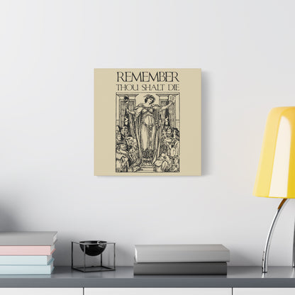 Remember You Will Die Shakespearean Design | Memento Mori | Classic Woodcut Illustration Aesthetic | Christian Wall Art