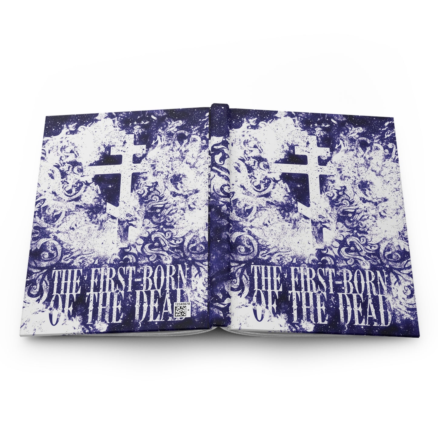 The First-Born of the Dead | Glowing White & Blue Textured Cosmic Orthodox Cross | Resurrection & Apocalypse | Orthodox Hardcover Journal