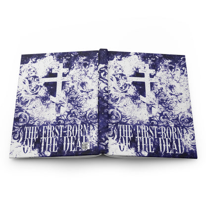 The First-Born of the Dead | Glowing White & Blue Textured Cosmic Orthodox Cross | Resurrection & Apocalypse | Orthodox Hardcover Journal