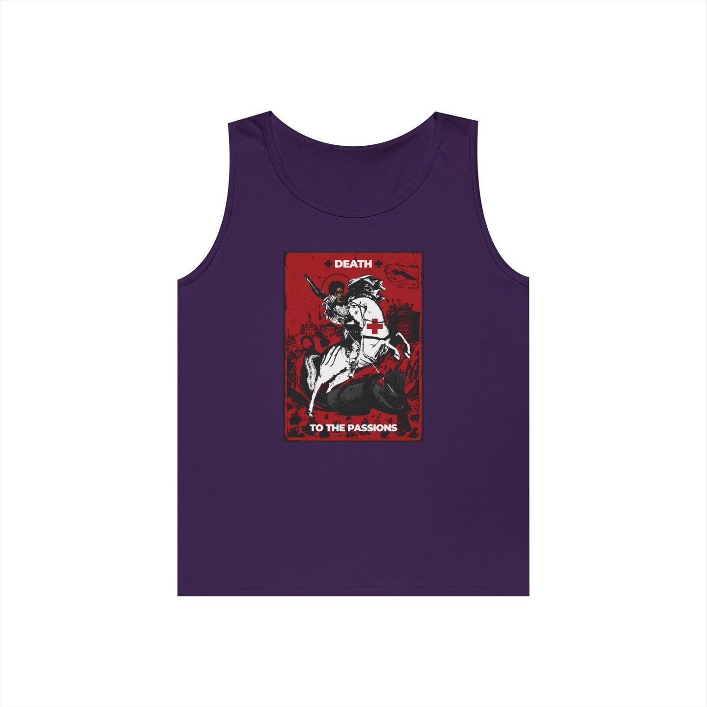 St George Slaying the Dragon | Death to the Passions | Unseen Warfare | Ascetic Orthodox Christianity | Heavyweight Cotton Unisex T-Shirt
