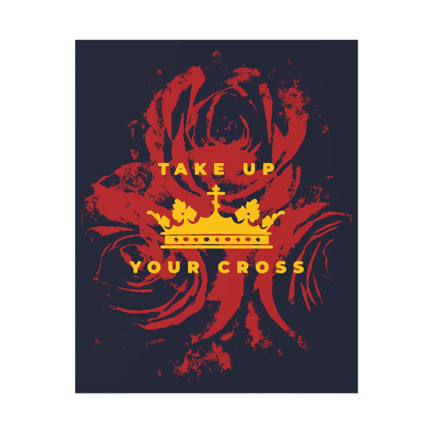 Take Up Your Cross No. 1 (Matthew 16:24-26) | Orthodox Christian Art Poster