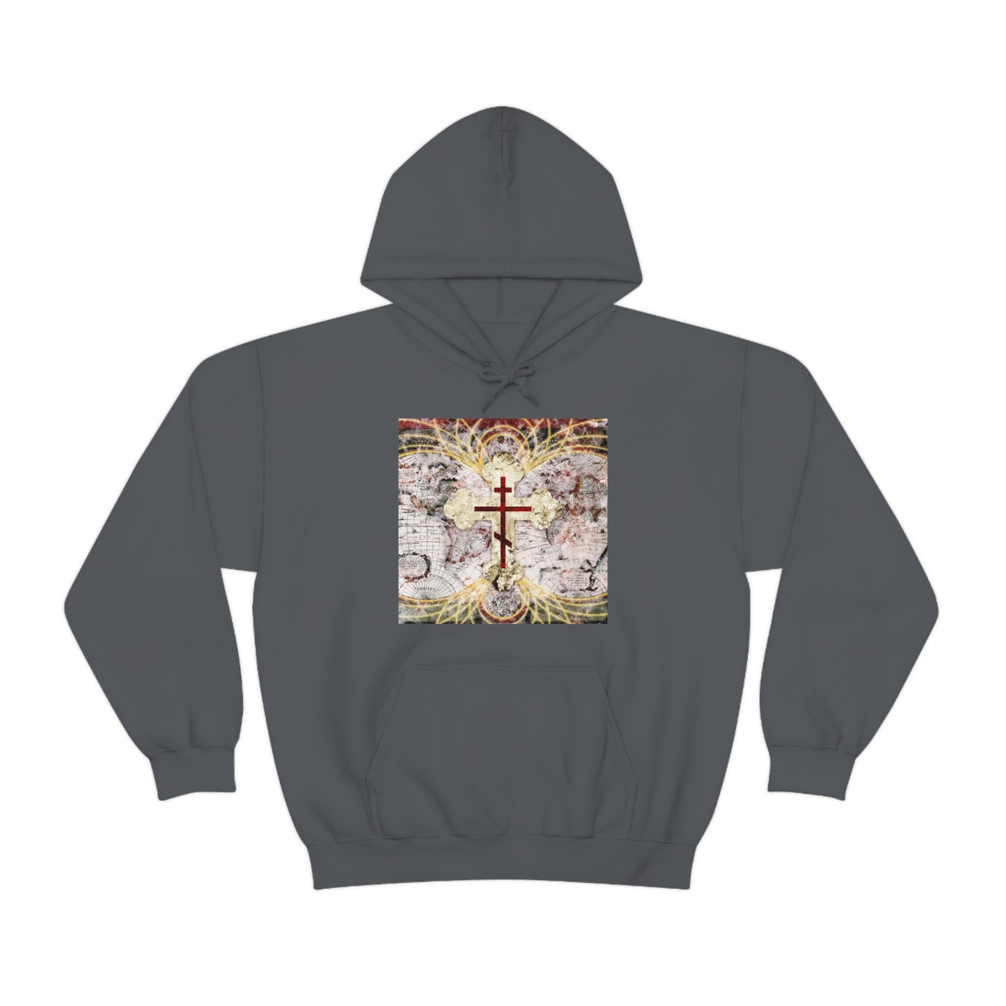 Art Cross: Magnetic Lines No. 1 | Orthodox Christian Hoodie / Hooded Sweatshirt