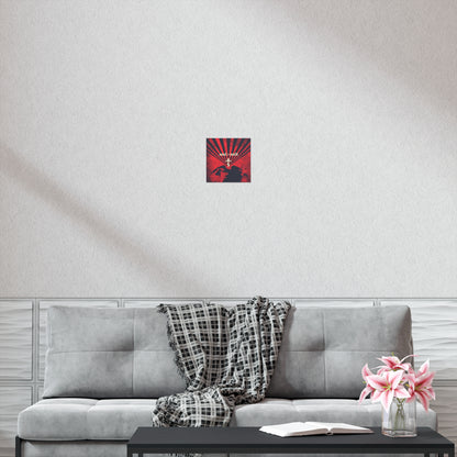What Shall it Profit a Man | Matthew 16:26 | Soul Is Greater Than World | Red Earth White Cross | Orthodox Christian Art Poster