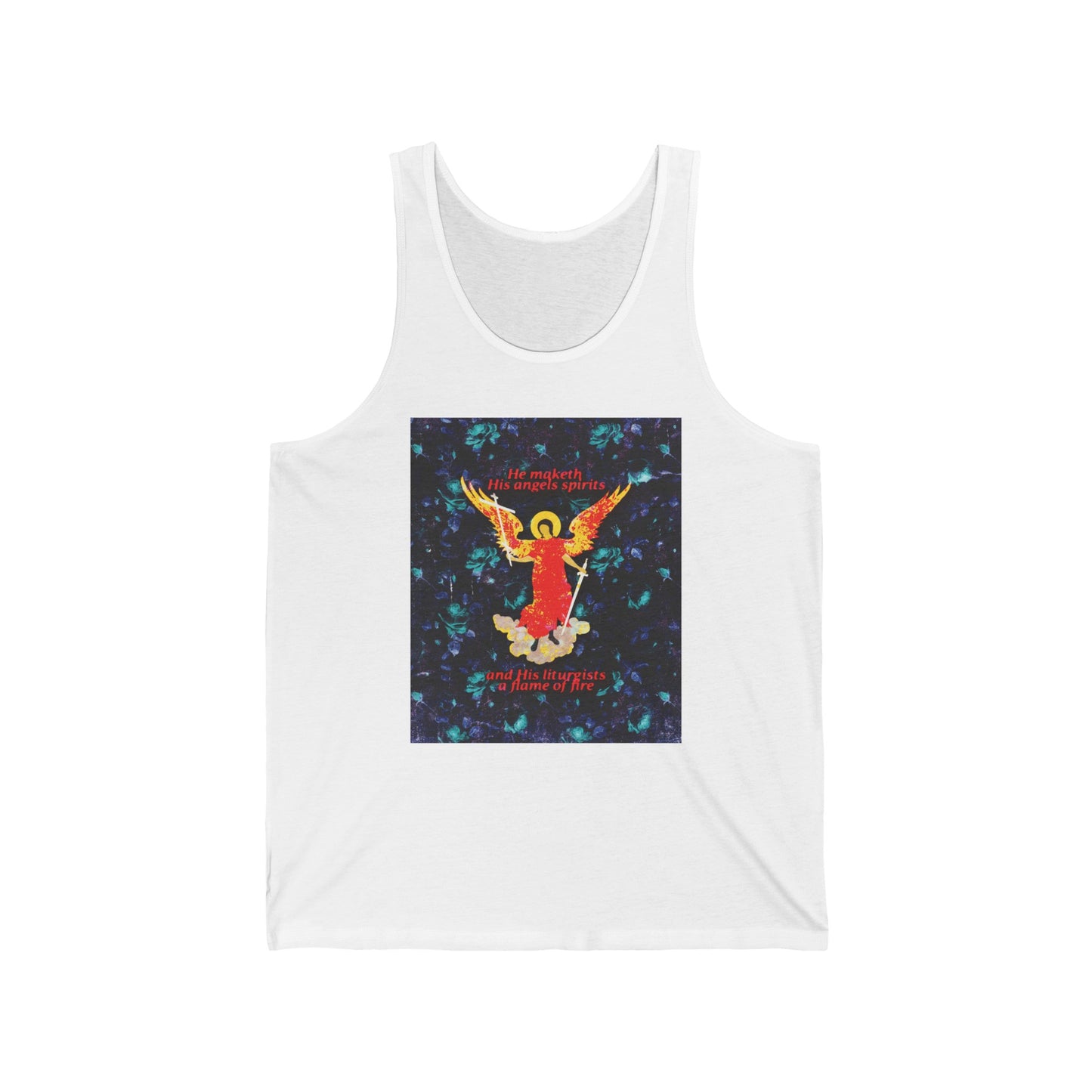 He Maketh His Angels Spirits (Psalm 103 LXX) No. 1 | Orthodox Christian Jersey Tank Top / Sleeveless Shirt