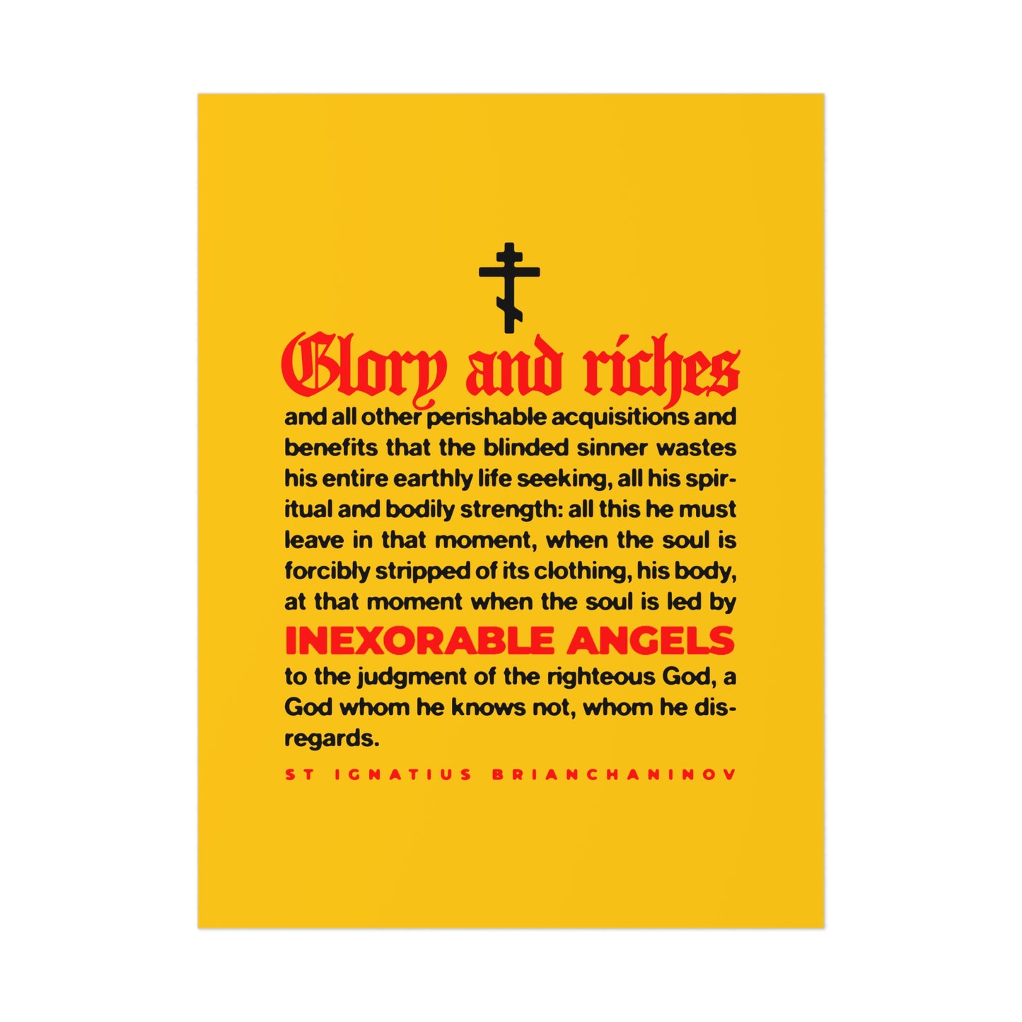 Inexorable Angels (St Ignatius Brianchaninov) No. 1 | Orthodox Christian Art Poster